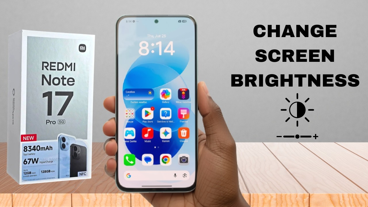 Как изменить яркость экрана на Redmi Note 17 или 17 Pro