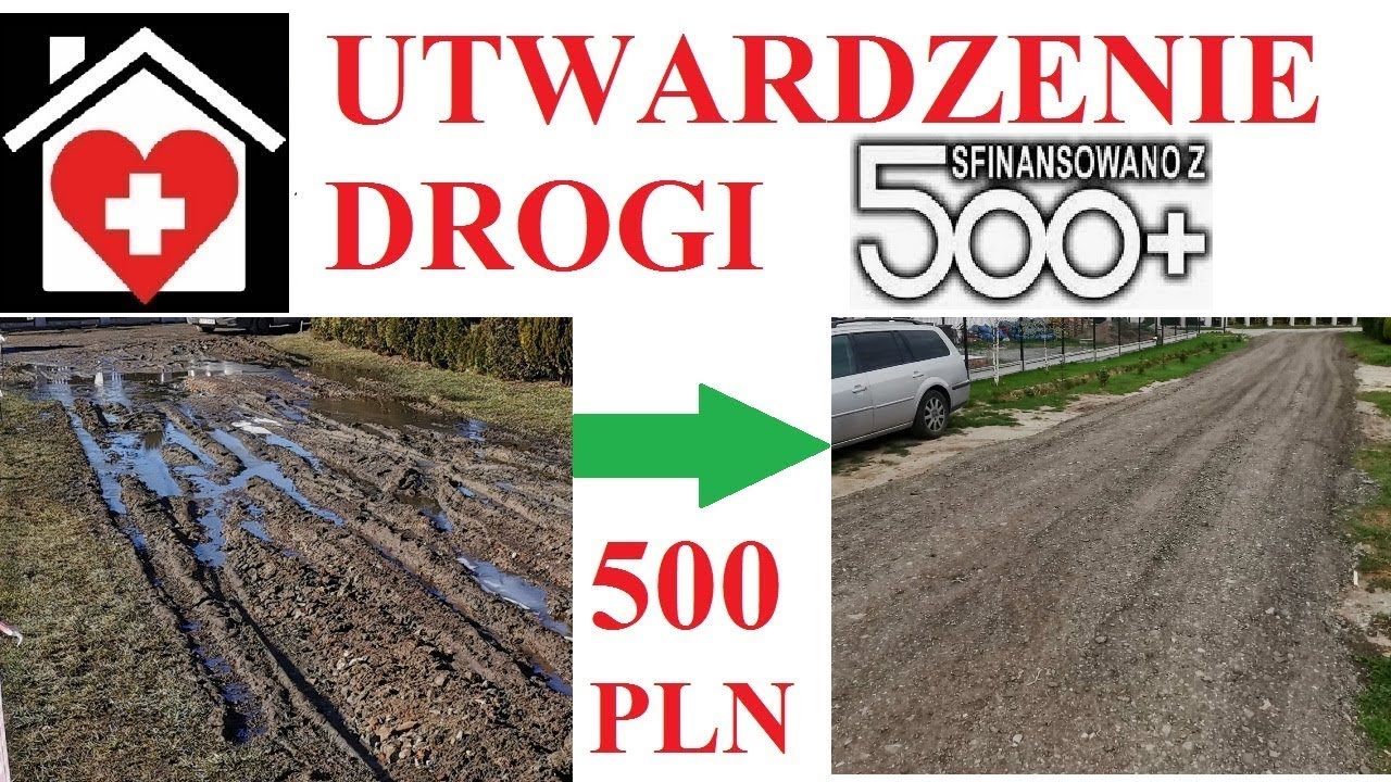 Utwardzenie drogi na budowę za 500pln...