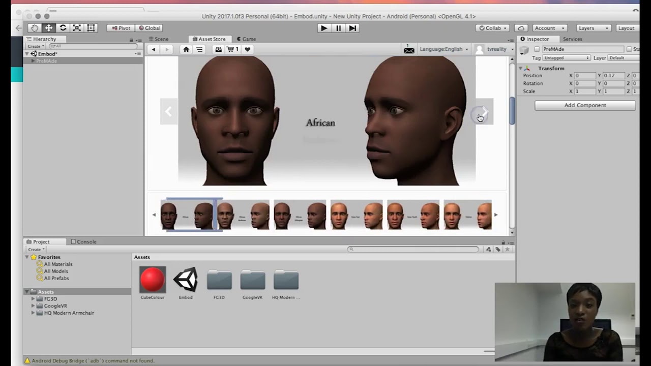 Importing a Virtual Character to Unity - Building Interactive 3D Characters and Social VR