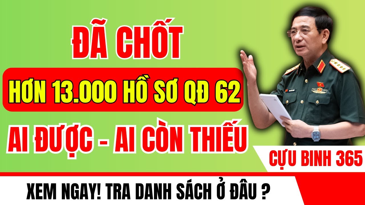 Hơn 13.000 Cựu Chiến Binh Được Xác Nhận Theo QĐ 62 – Danh Sách Có Tên Các Bác Không?