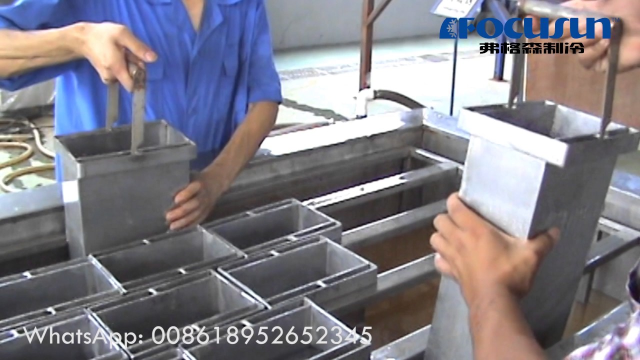 FOCUSUN machine à glace en bloc de réfrigération par saumure，1000kgs/24heures