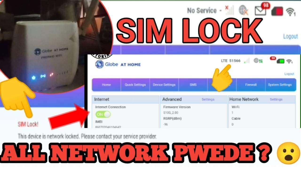 Globe at Home Prepaid Wifi in ALL SIM CARDS  (OPEN LINE )