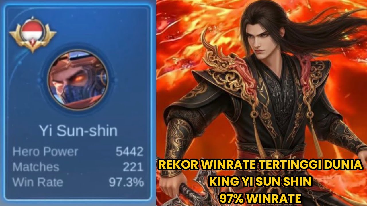 Yi sun shin rekor winrate paling tinggi sedunia 97% winrate Savage