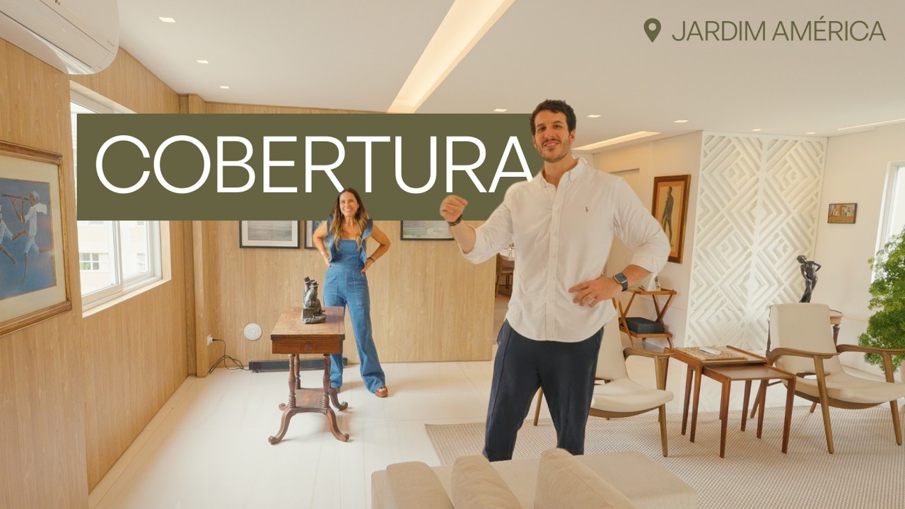 Por dentro de uma cobertura em rua fechada no Jardim América
