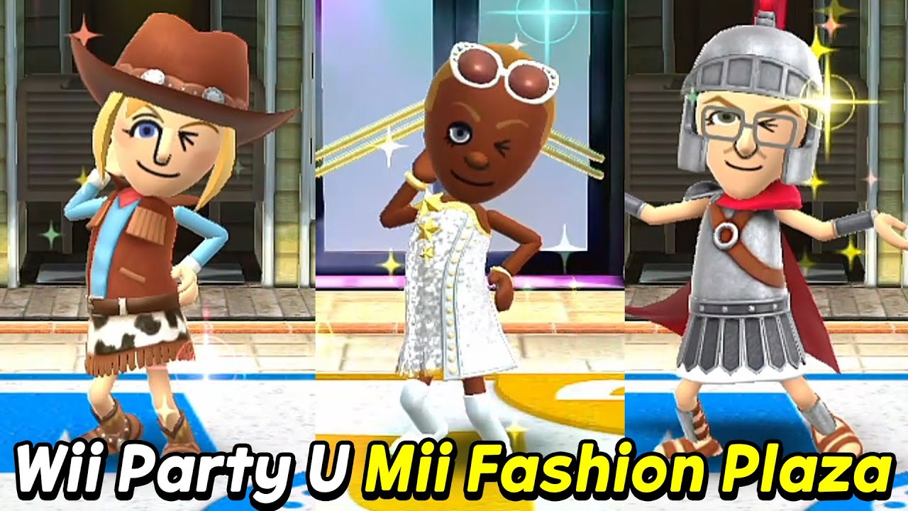 Wii Party U Mii Fashion Plaza gameplay | Emma Vs Cristina Vs Erick Vs Irina | Advanced com