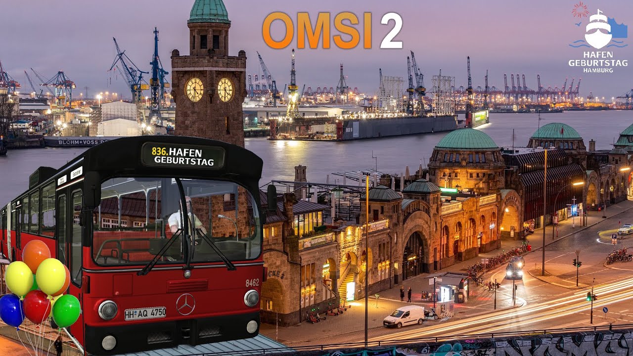 Mit einem historischen Bus zum ⚓️ 836.Hamburger Hafengeburtstag unterwegs | OMSI 2 | Hamburg | O305G