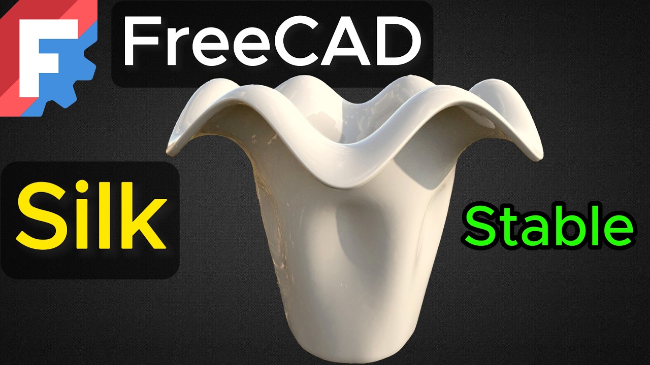 FreeCAD Silk Workbench Tutorial | Design a Parametric Vase Step-by-Step