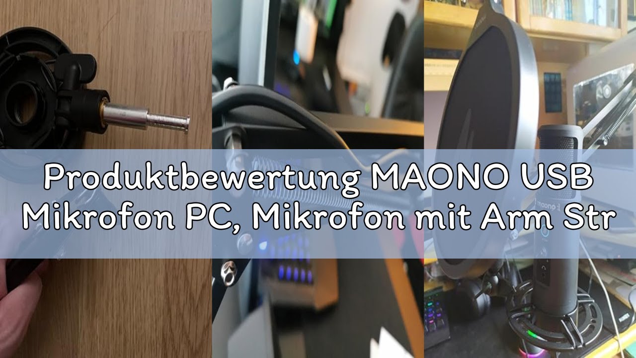 Produktbewertung MAONO USB Mikrofon PC, Mikrofon mit Arm Streaming Mikrofon Kondensatormikrofon mit