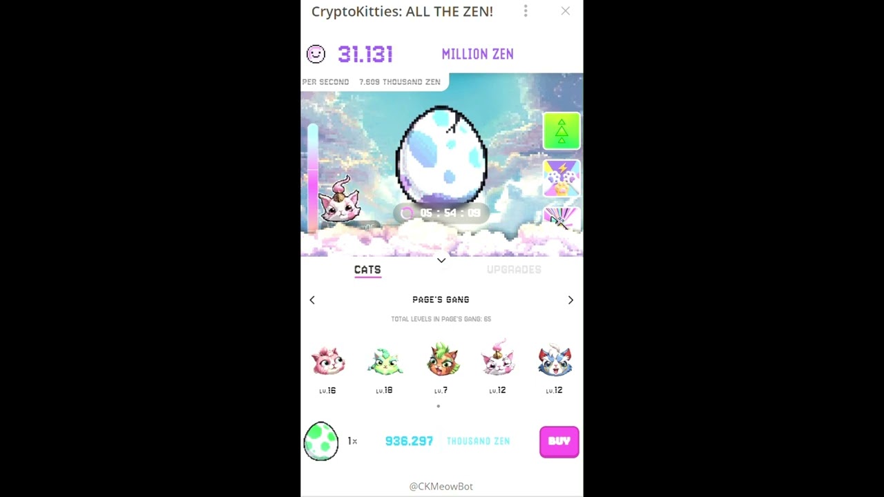 How to play CryptoKitties: ALL THE ZEN! on Telegram