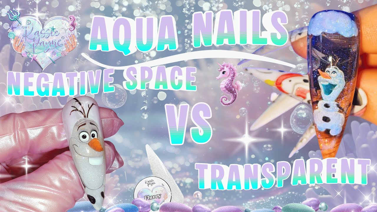 LET’S TALK – Different Glitter Aqua Nail Styles?! ❄️💦 | Aqua Nail Art Tutorial