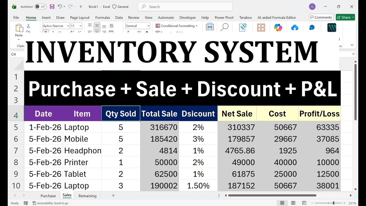 Excel Inventory System | Different Purchase Rate Se Profit Loss Kaise Nikale | Complete Tutorial