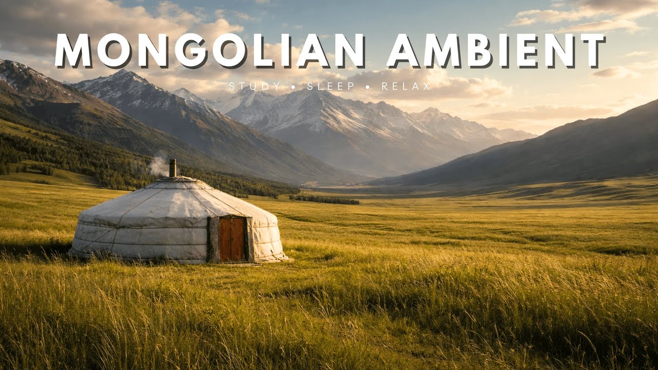 🔴 Mongolian Ambient Music 24/7 - Relaxing Throat Singing for Study, Sleep, Meditation