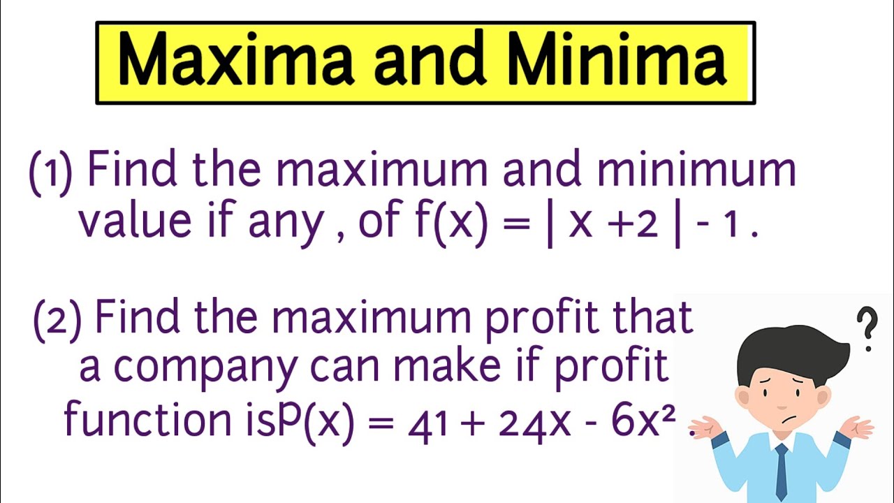 How to solve maxima and minima from Application of Derivatives | #maths 
