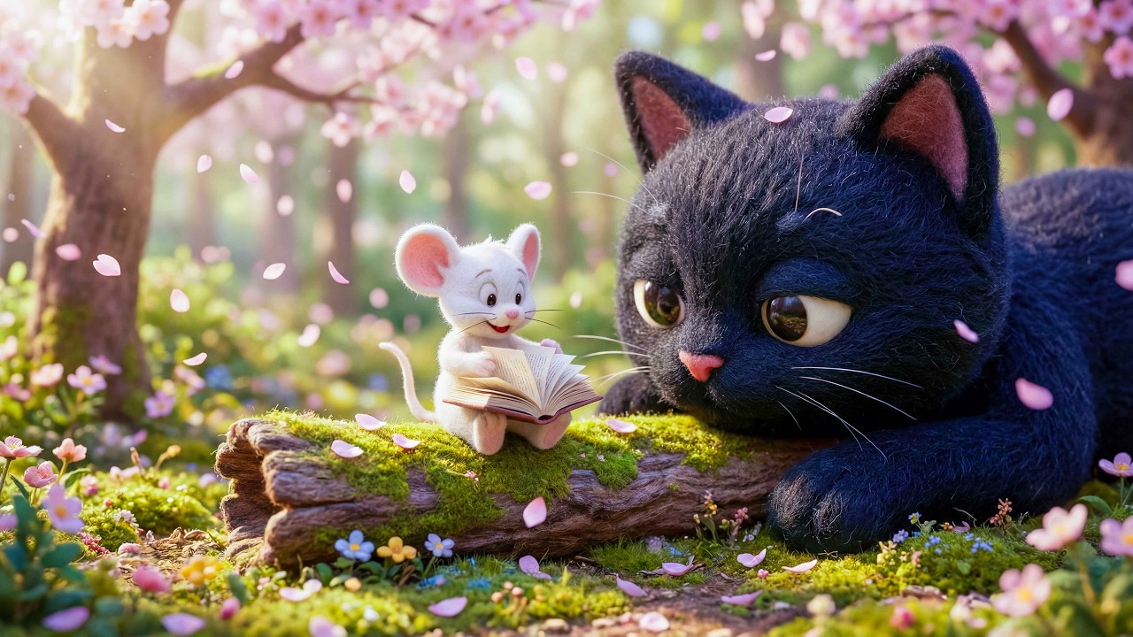 Spring Sakura Breeze – Lofi Jazz | Reading, Study & Relaxing Vibes 🌸📖🐱