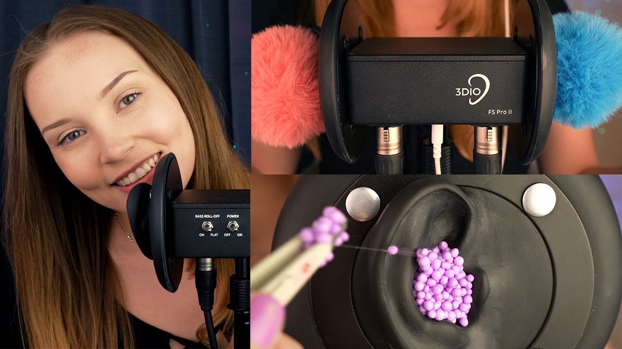ASMR Satisfying Ear Triggers 👂 (Massage, Cleaning, Glue Peeling, Floam)