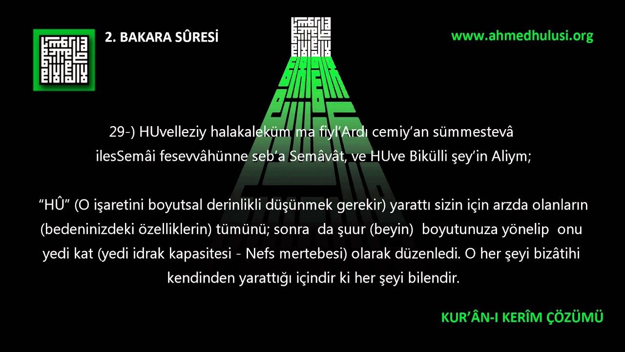 2 Bakara Suresi: 1.Kısım KUR'ÂN-I KERÎM ÇÖZÜMÜ, Abdussamed Sesinden