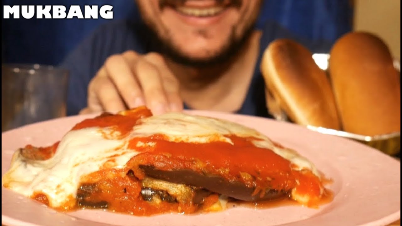 MELANZANE ALLA PARMIGIANA MUKBANG EATING SHOW ITA - DOPPIA MOZZARELLA *MUKBANG ITA ITALIAN FOOD