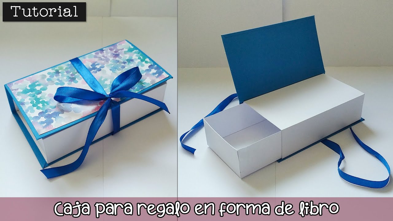 Tutorial: Caja para regalo con forma de libro 🎁📘 Con espacio para dedicatoria ✏️