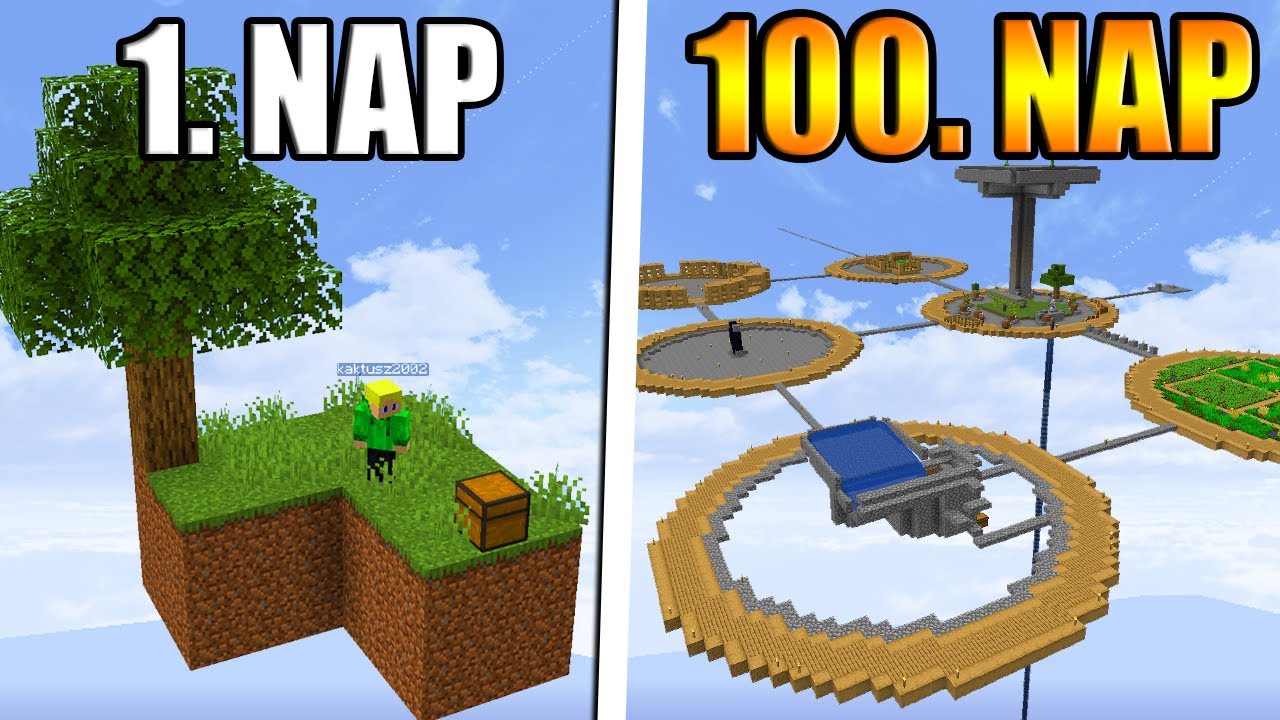 TÚLÉLTEM 100 NAPOT A SKYBLOCKON A MINECRAFTBAN!!