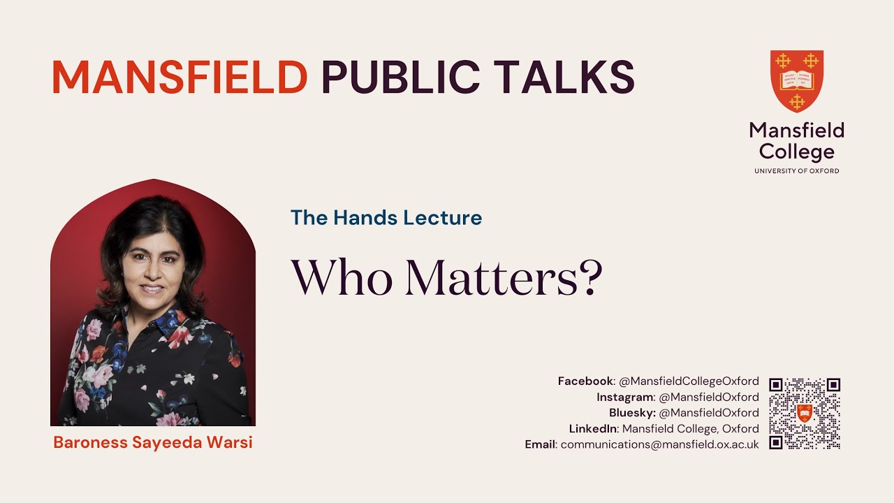 The Hands Lecture with Baroness Warsi - 