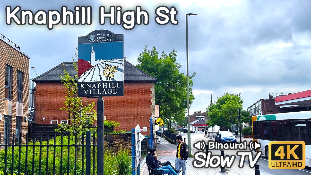 Walking Knaphill High Street, Surrey, UK - Slow TV