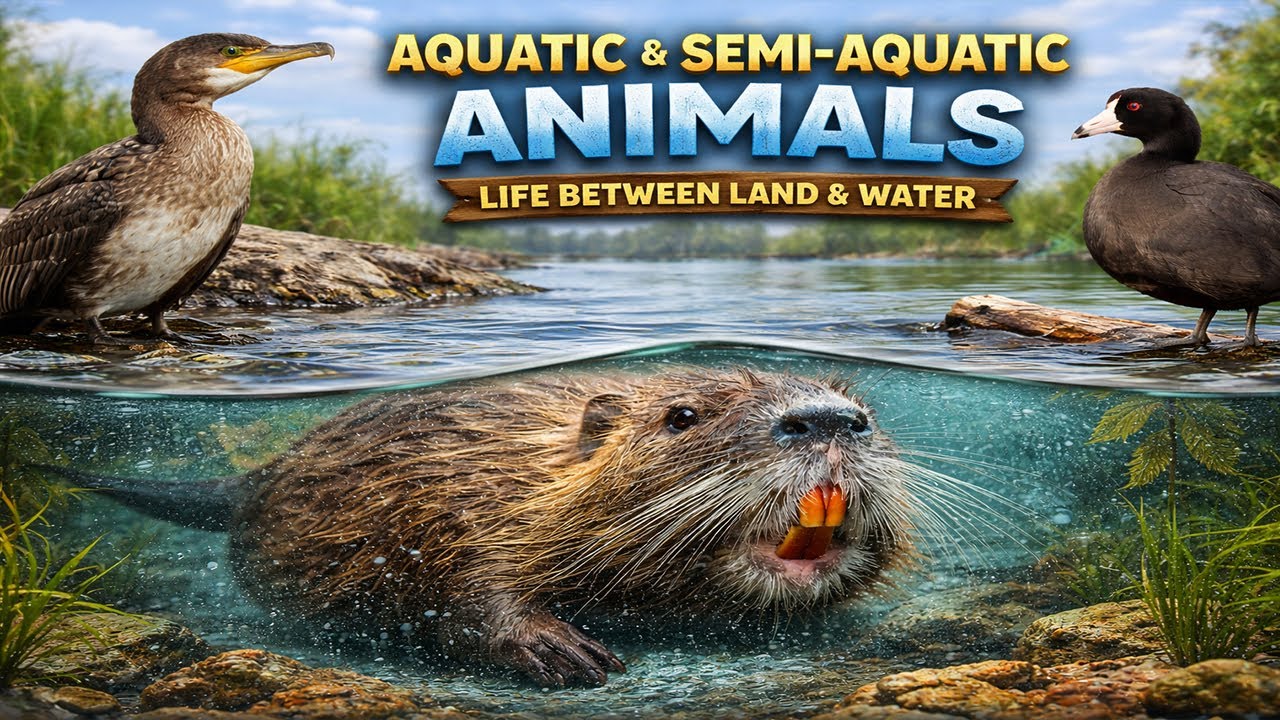 Wildlife - Aquatic and Semi-Aquatic Animals: Life Between Land and Water| Wildlife Documentary