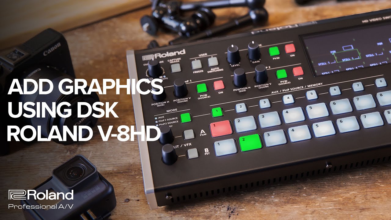 Как добавить графику с помощью DSK — Roland V-8HD
