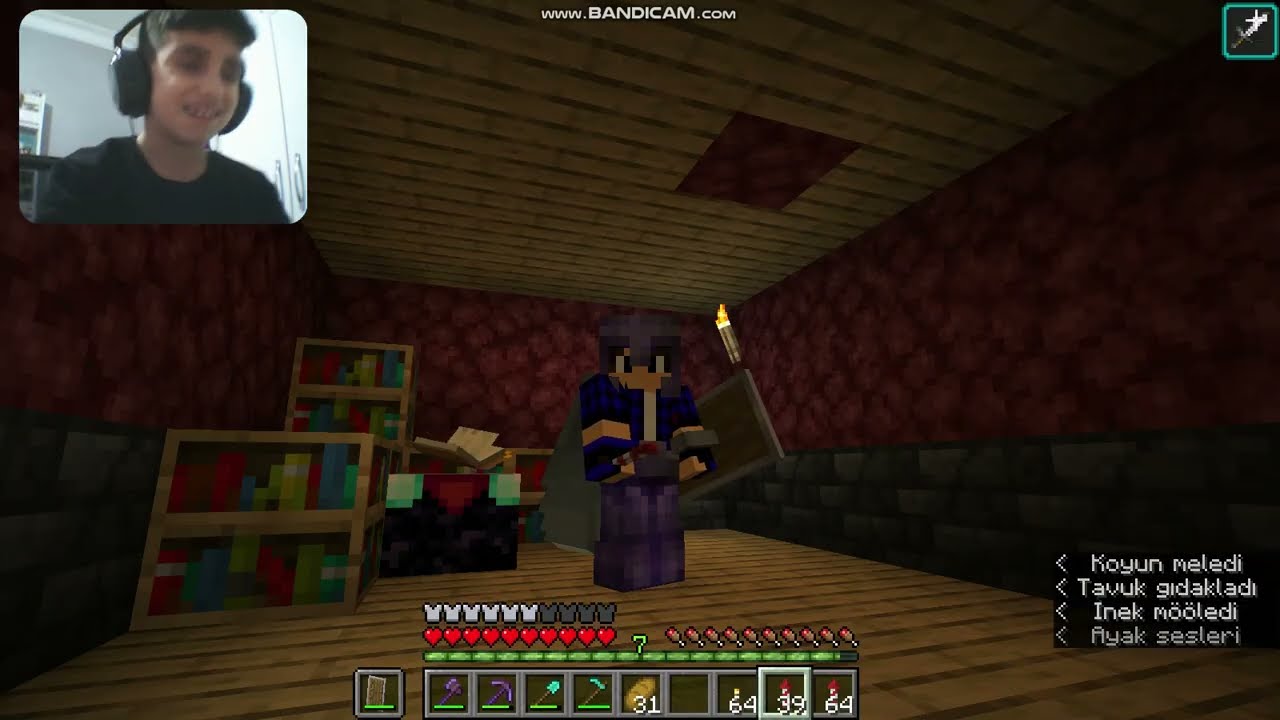 Netherite setimi büyüledim.