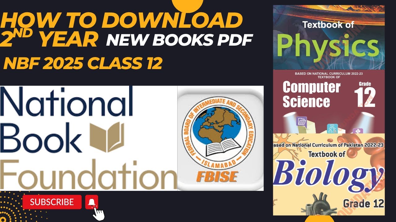 How to Download Class 12 Federal Board New Books 2025 (NBF) PDF | 100% Free & Official Source | NBF