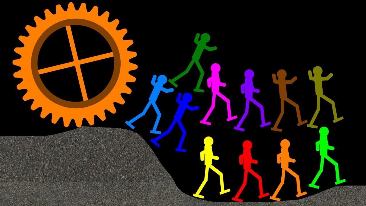 Survival Stickman Race: Run From Gear
