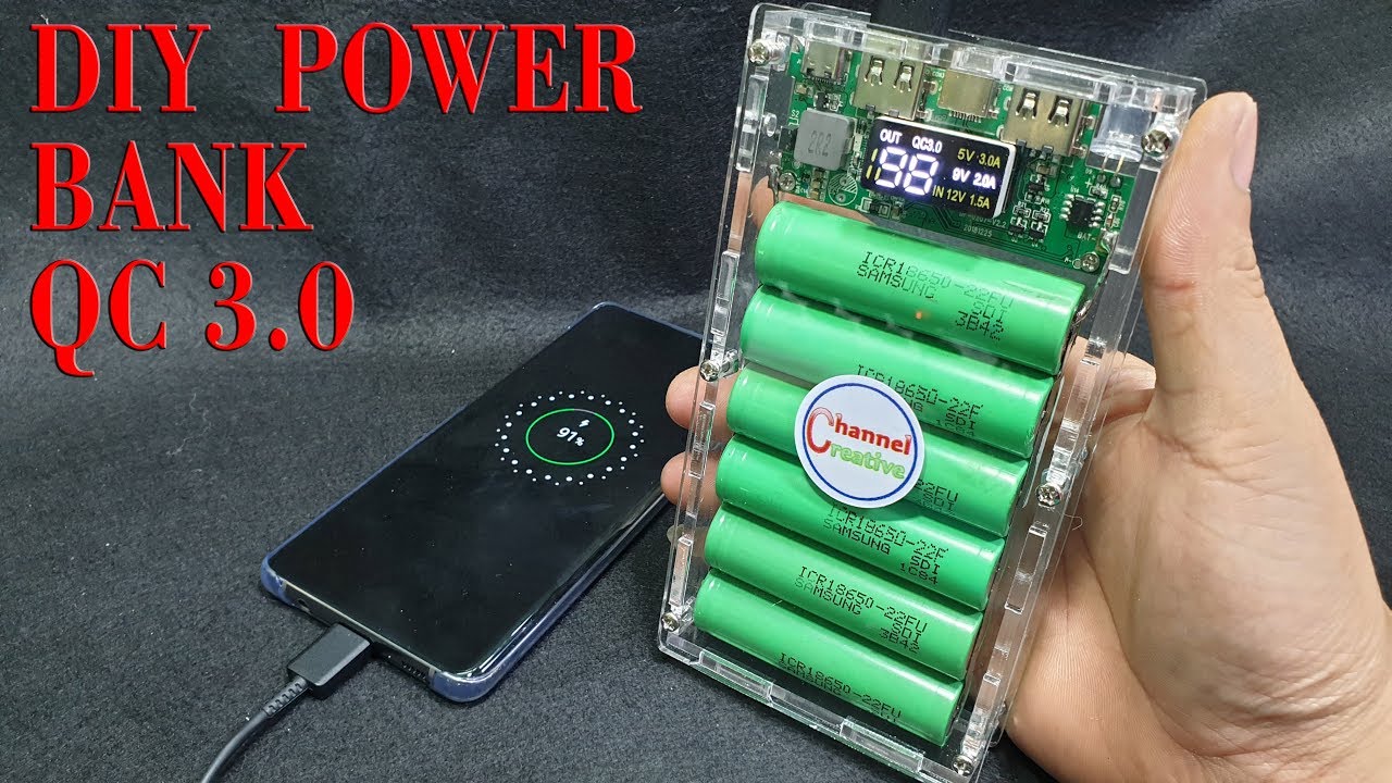 Build a Power Bank Quick Charge 3.0 from Old Laptop Battery