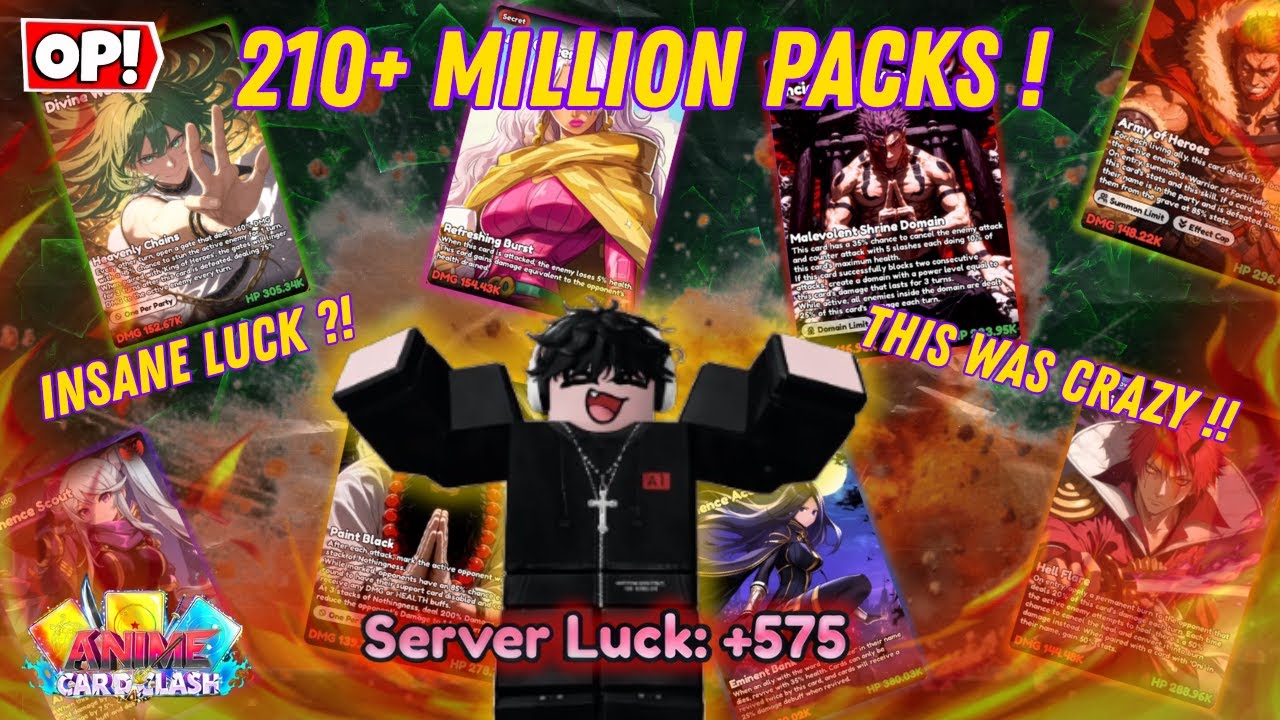 OPENING 210 MILLION PACKS In Anime Card Clash | INSANE LUCK OR WHAT?! (Roblox)