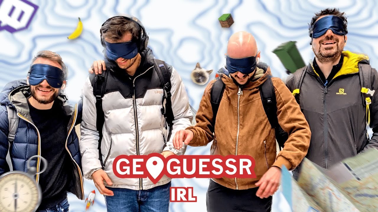 Laink et Jussetain vs Aypierre et Hugo Lisoir dans un Geoguessr IRL w/ Arkunir aux commentaires