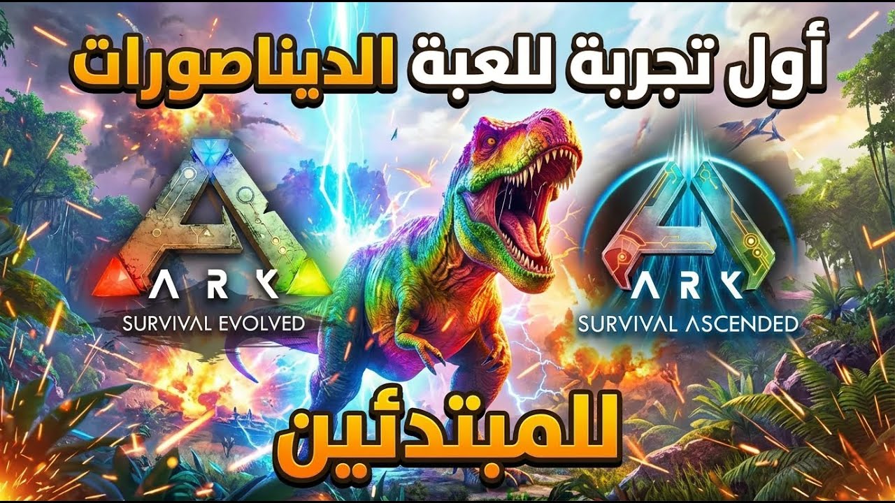 HOW TO PLAY ARK SURVIVAL ASCENDED AND  EVOLVED شرح لعبة ارك رايدر اساندد و افولفد للمبتدئين.