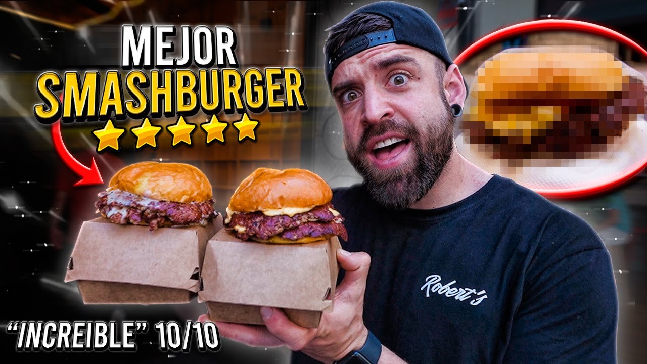 COMIENDO la MEJOR SMASHBURGER de MADRID según MI OPINION 🥇 (illo pechá de hamburguesa en verdá)