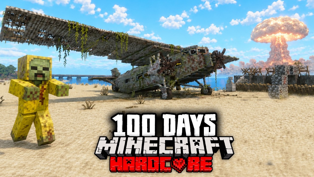 I Survived 100 Days on a PLANE in a Zombie Apocalypse Minecraft