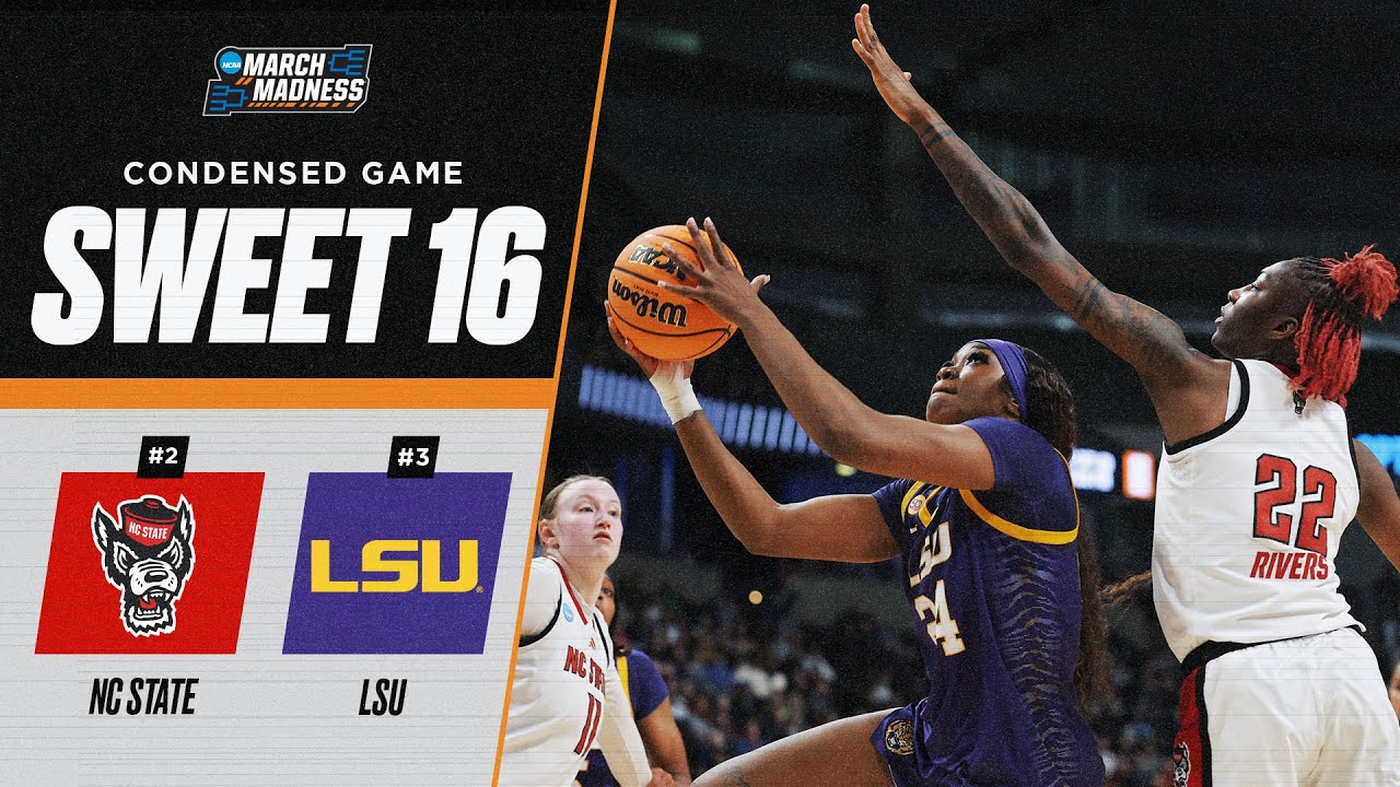 LSU vs. NC State - Sweet 16 NCAA tournament extended highlights
