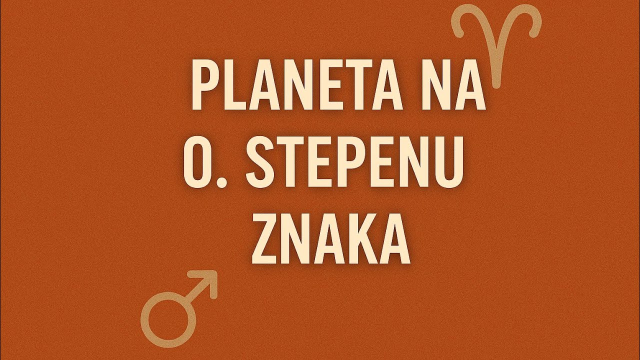Planeta na 0. stepenu nekog znaka/Daniel Šijaković