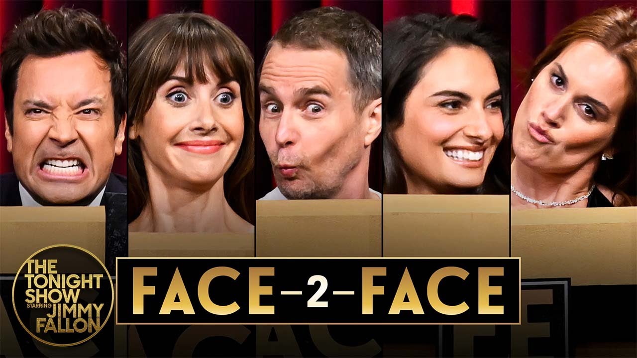 Face-2-Face with Sam Rockwell and Alison Brie | The Tonight Show Starring Jimmy Fallon