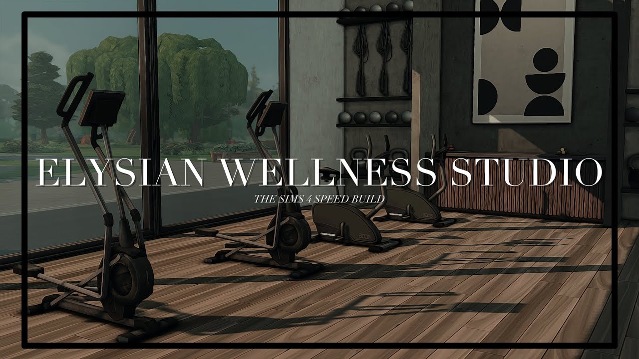 Building a Luxury Gym & Yoga Studio in The Sims 4 | Speed Build + CC Links