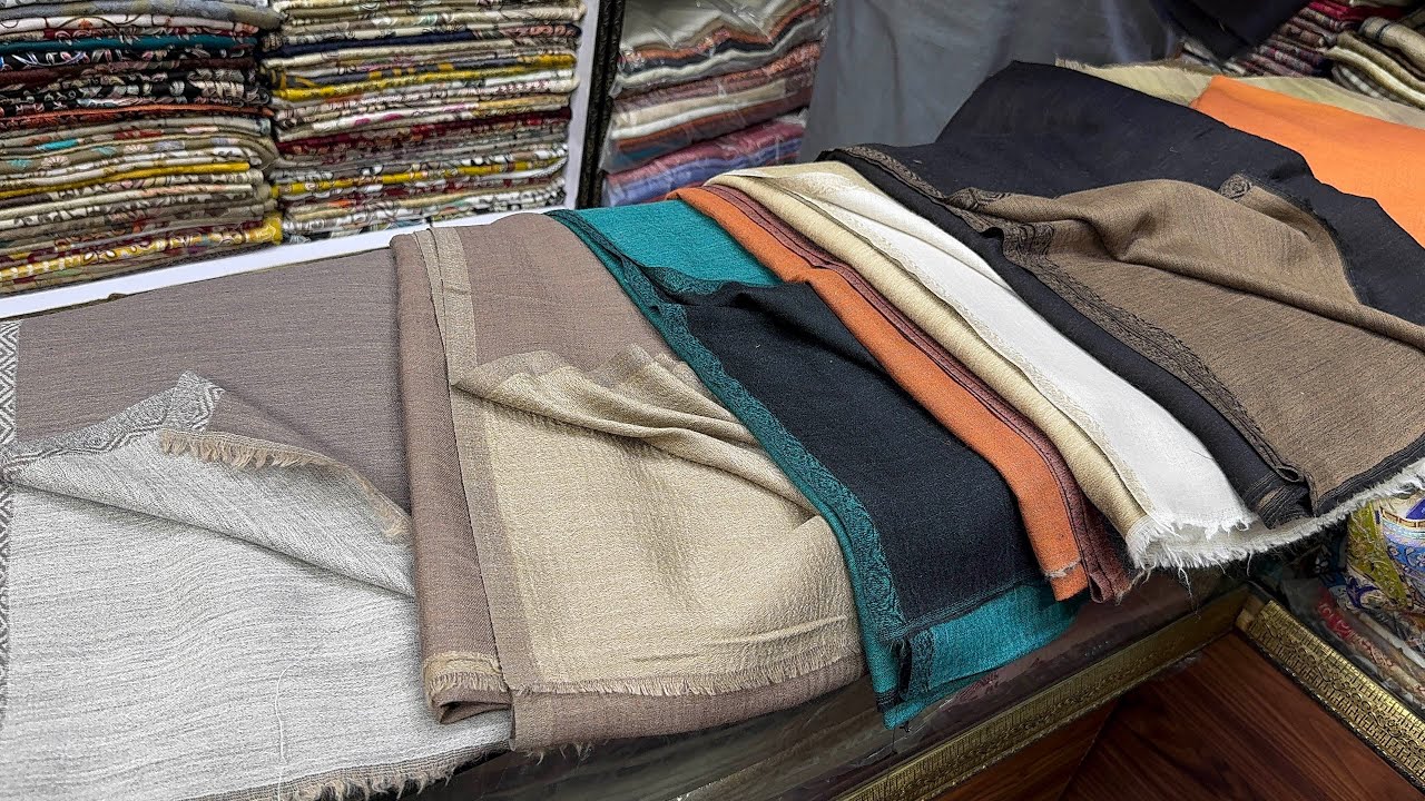 Pure Pashmina Plain Reversible Shawl | Darbar Border Moonlight/Fancy Wedding Wear Shawl | Zari Kani