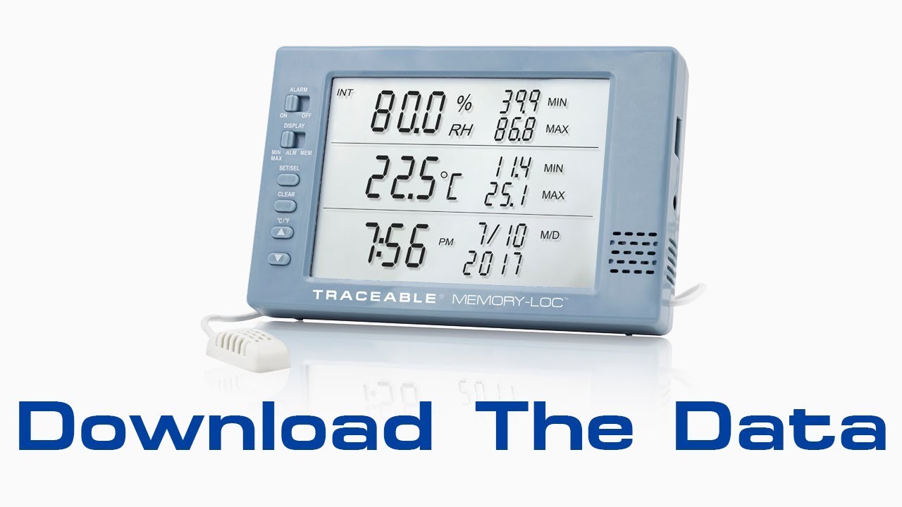 Memory-Loc Datalogging Traceable Hygrometer - Download Data Instructional Video