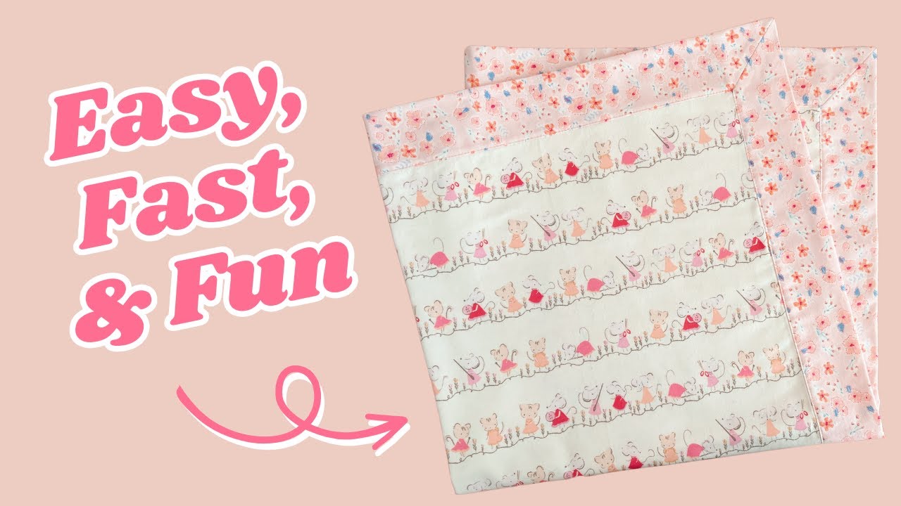 DIY Self Binding Baby Blanket - Perfect to Donate!