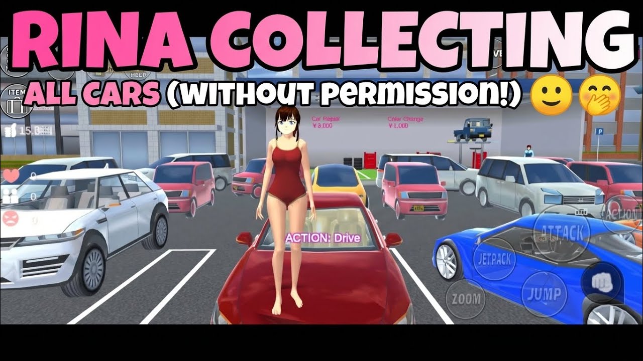 Sakura school simulator collecting all cars🤭