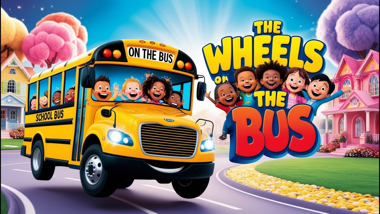 Wheels On The Bus Song | Animated Nursery Rhyme for Kids