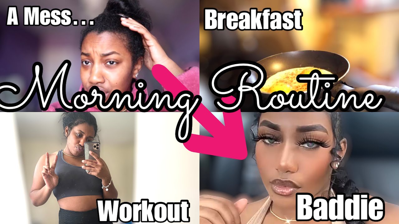 GRWM: Morning Routine + Braided Ponytail Tutorial + Chatting About Life | Michaela Aaliyah