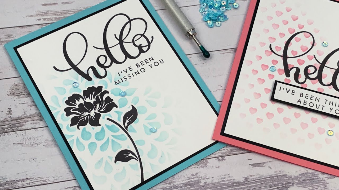 Easy Stenciled Cards