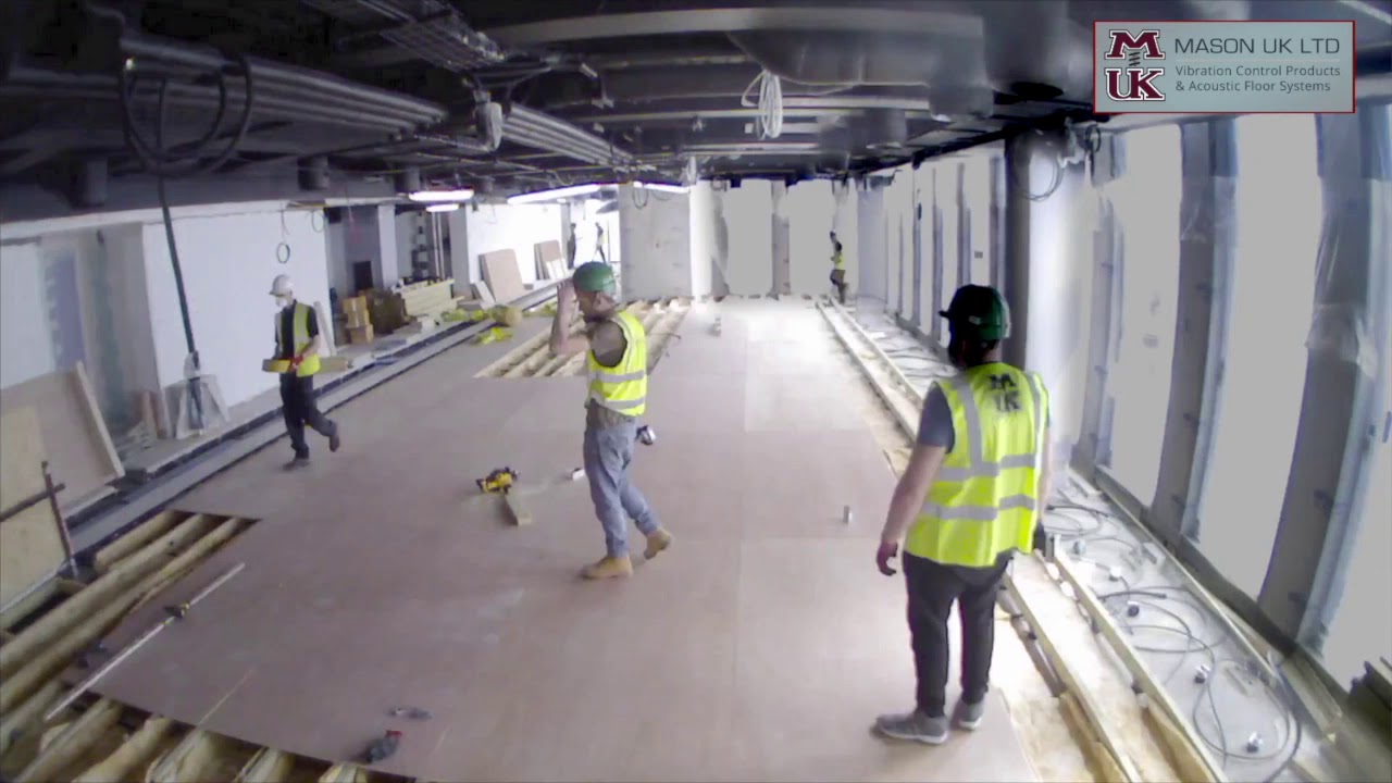 TIMELAPSE | MASON UK LTD – One London Wall Gym   Lightweight Floating Floor Spring System
