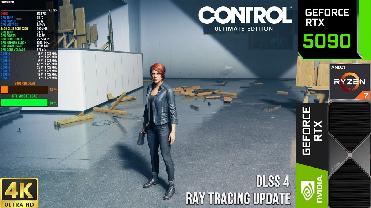 Control Ultimate Edition : RTX 5090 | Ultra Ray Tracing Update, 4K DLSS 4