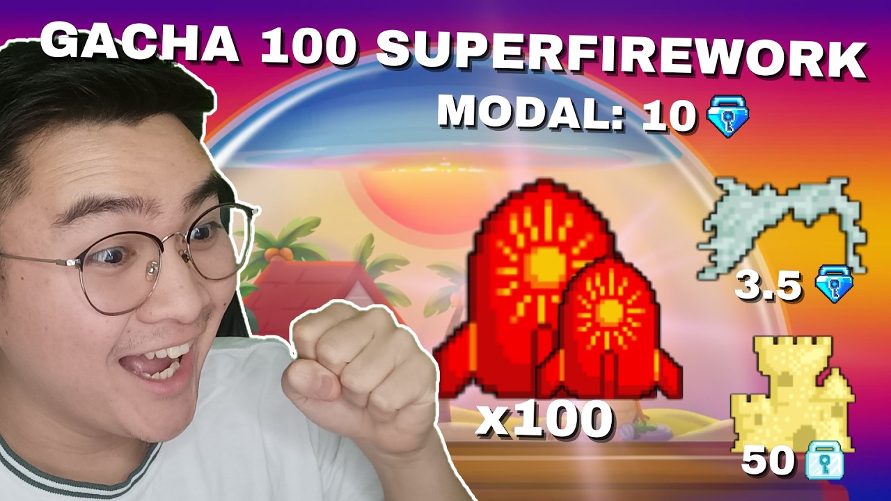 GACHA 100 SFW!! MODAL 10 BGL GACOR?? | Growtopia Gacha Profit 2026